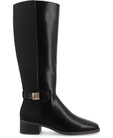 Journee Collection Women's Londyn Wide Width Knee High Riding Boots