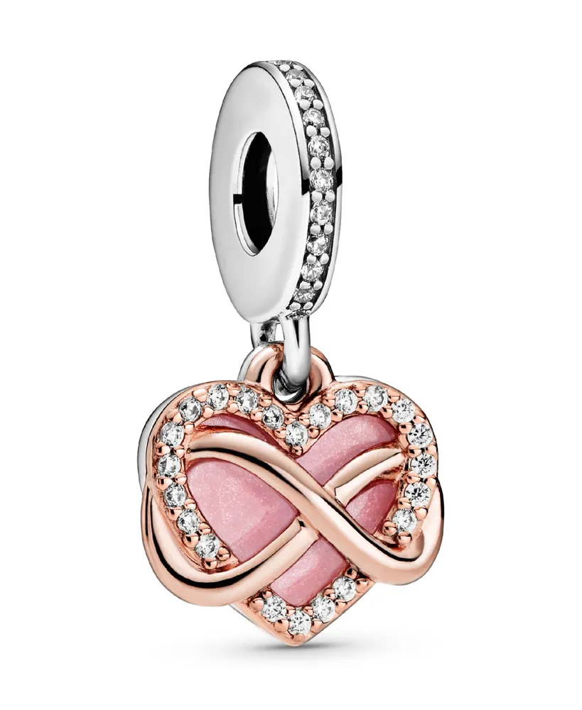 Pandora Cubic Zirconia Sparkling Infinity Heart Dangle Charm