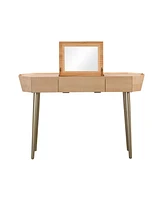 Tov Furniture 1 Piece Maple with Folding Mirror Vanity Desk