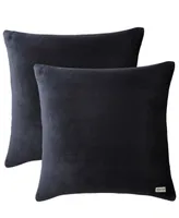 Closeout! Kenneth Cole Reaction Solid Ultra Soft Plush European Sham Cover Pair