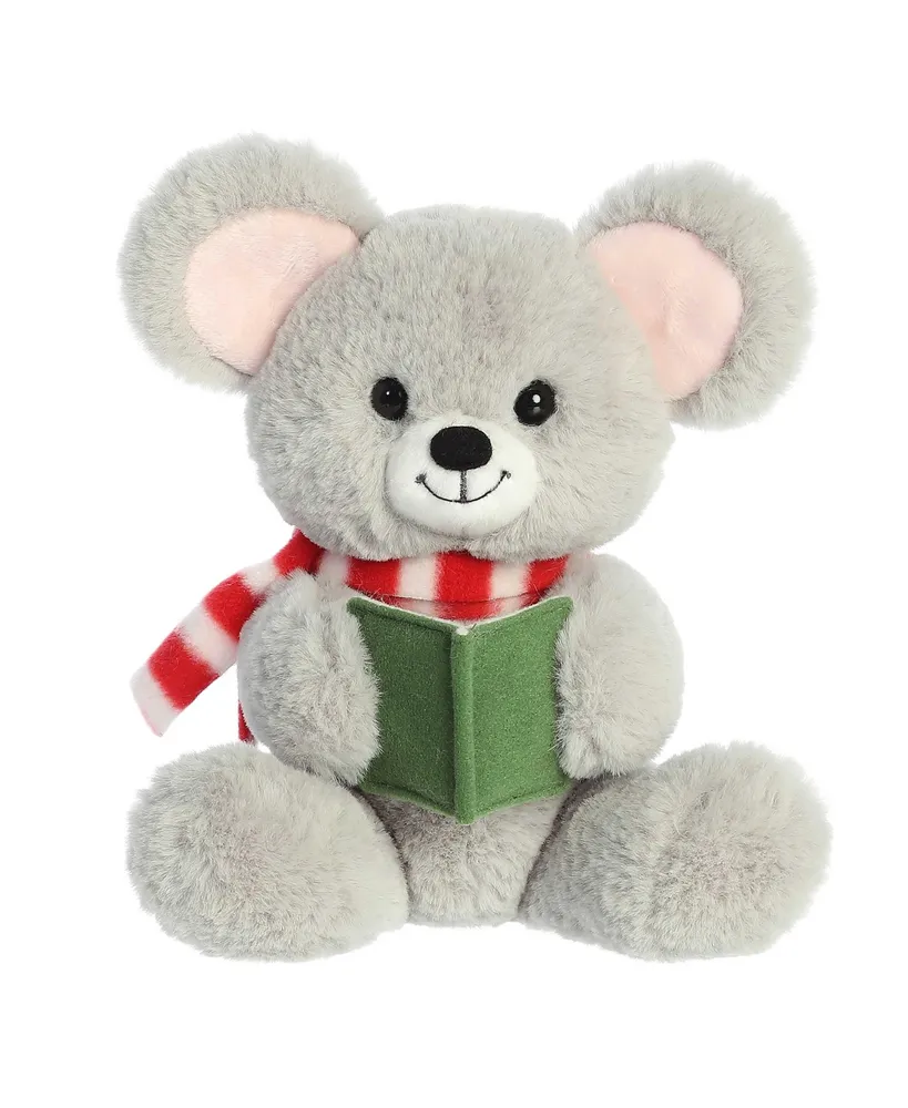 Aurora Small Carolers Carol Mouse Holiday Festive Plush Toy Gray 7