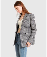 Belle & Bloom Women's Piccadilly Wool Blend Plaid Blazer