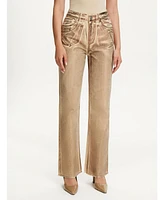 Women's Metallic Straight Leg Jeans