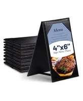 Yescom 10Pcs 4"x 6" Double-sided Table Tent Holder Menu Holder A-Frame Restaurant Black