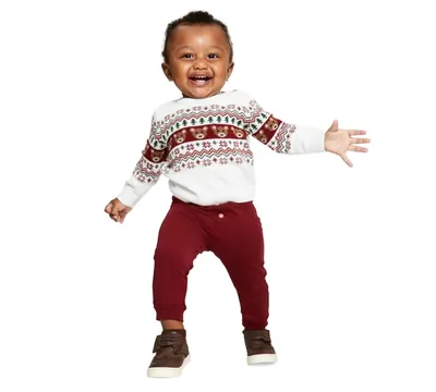 First Impressions Baby Boys Fair Isle Sweater and Pants, 2 Piece Set, Created for Macy's