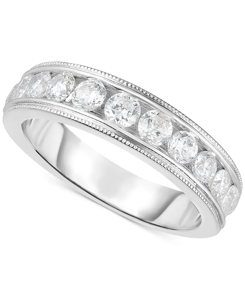 Diamond Milgrain Wedding Band (1 ct. t.w.) in 14k White Gold