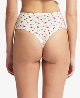 Hanky Panky Women's Play Stretch Printed Hi Rise Thong Underwear PR721924