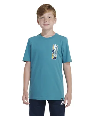 adidas Big Boys Short Sleeve Liquid Map T-shirt