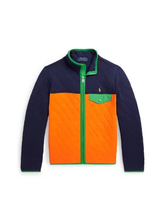Polo Ralph Lauren Big Boys Color-Blocked Quilted Double-Knit Jacket