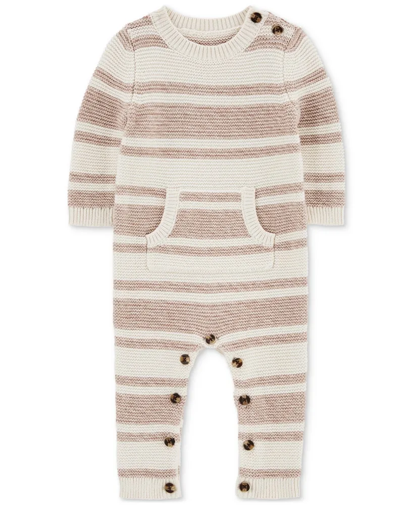 Carter's Baby Cotton Striped Sweater-Knit Jumpsuit