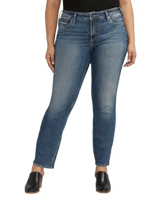 Silver Jeans Co. Plus Suki Curvy-Fit Straight-Leg Denim
