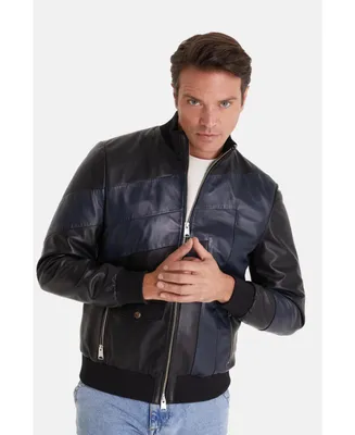 Men's Leather Fashion Jacket, Black
