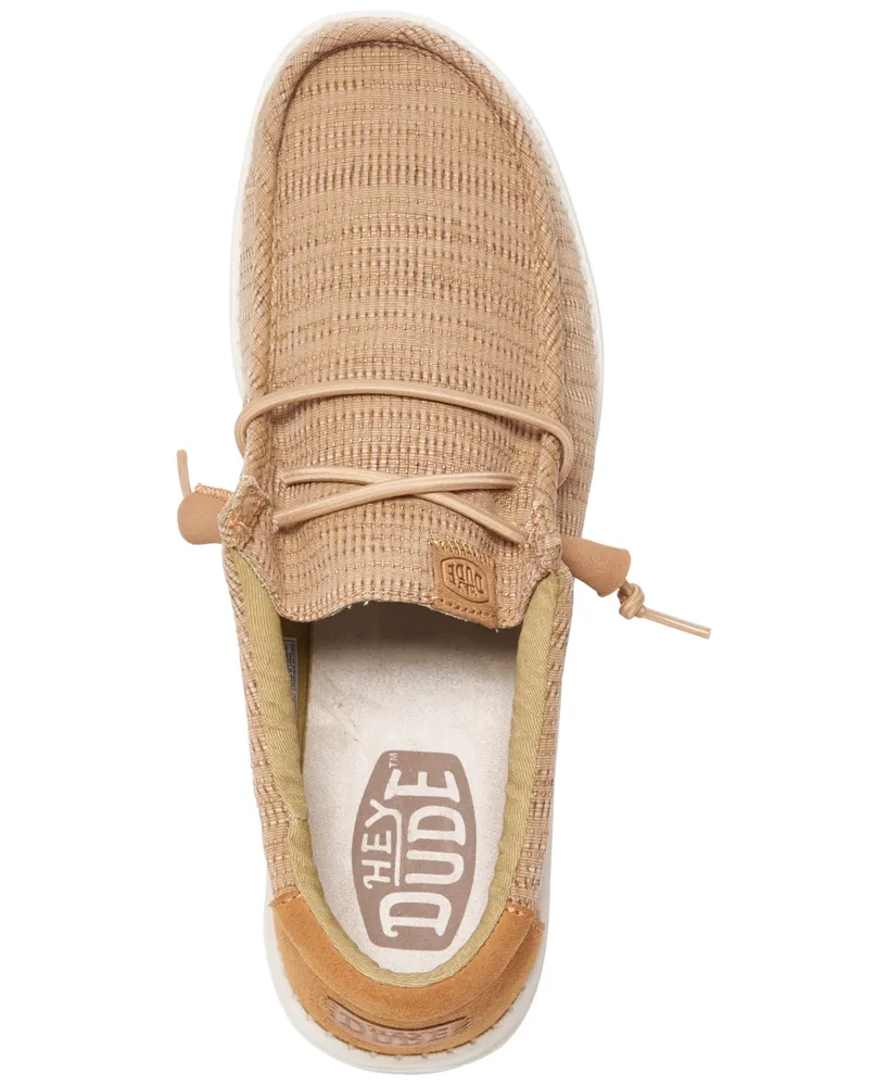 Hey Dude Men's Wally Grid Casual Moccasin Slip-On Sneakers from Finish Line