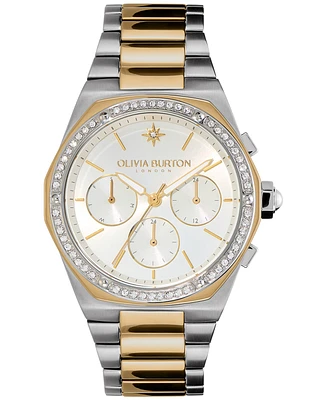 Olivia Burton Women's Hexa Multifunction Two-Tone Stainless Steel Bracelet Watch 38mm - Two