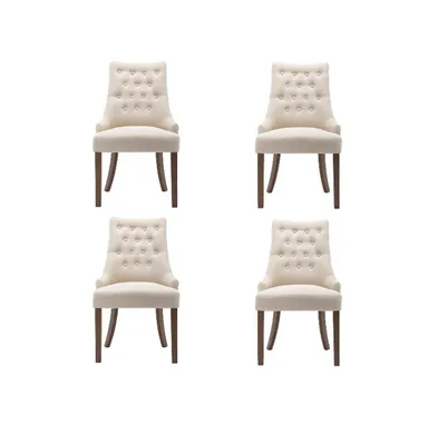 Tufted Upholstered Wingback Dining Chair