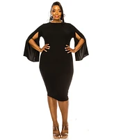 L I V D Plus Clementine Slit Sleeve Dress