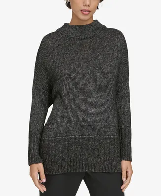 Donna Karan Women's Oversized Mock-Neck Pullover Sweater