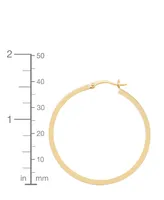 Square Edge Hoop Earrings (40mm) in 14k Gold