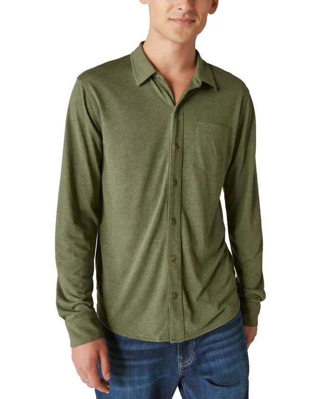 Lucky Brand Men's Weekend Slub Jersey Long Sleeve Henley Shirt