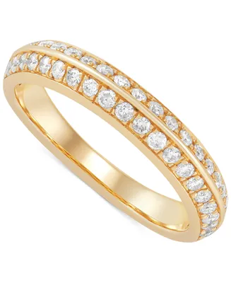 Diamond Double Row Knife Edge Band (1/2 ct. t.w.) in 14k Gold