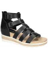 Easy Street Women's Simone Zip Wedge Sandals