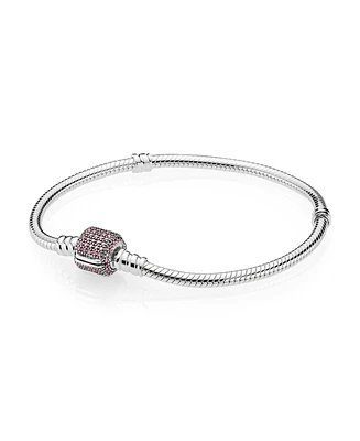 Pandora Moments Cubic Zirconia Sparkling Pave Clasp Snake Chain Bracelet