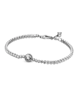 Pandora Cubic Zirconia Sparkling Halo Tennis Bracelet