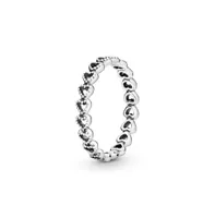 Pandora Sterling Silver Moments Band of Hearts Ring