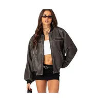 Women's Vava washed bomber jacket - Gray