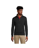 Lands' End Men's Big & Tall Bedford Rib Quarter Zip Sweater