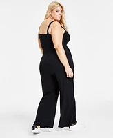 Bar Iii Plus Sleeveless Jumpsuit, Created for Macy's