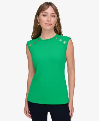 Tommy Hilfiger Women's Embellished Sleeveless Top