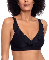 Lauren Ralph Beach Club Solid Ruffle Bikini Top