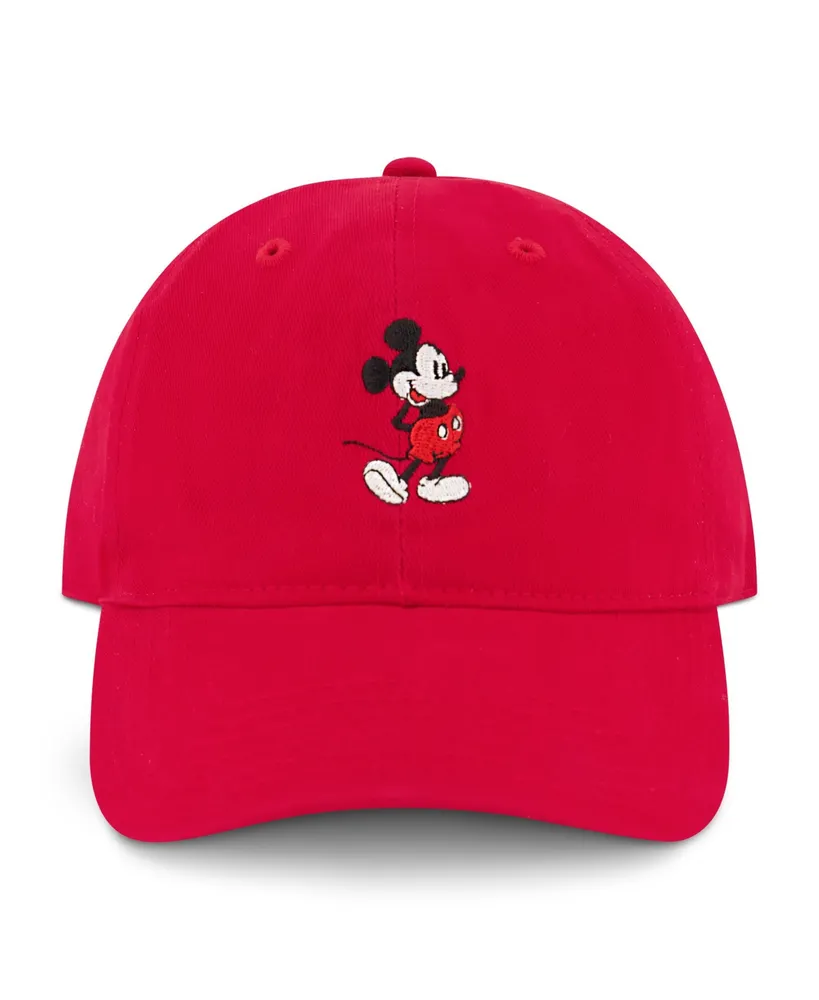 Disney Mickey Mouse Embroidered Cotton Adjustable Dad Hat with Curved Brim