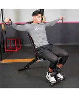 Adjustable Weight Bench with Resistance Bands