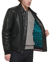 Tommy Hilfiger Men's Faux-Leather Bomber Jacket