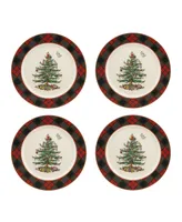 Spode Christmas Tree Tartan 9 Piece Hot Chocolate Set