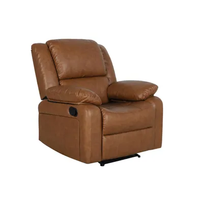 Recliner With Bustle Back And Padded Arms