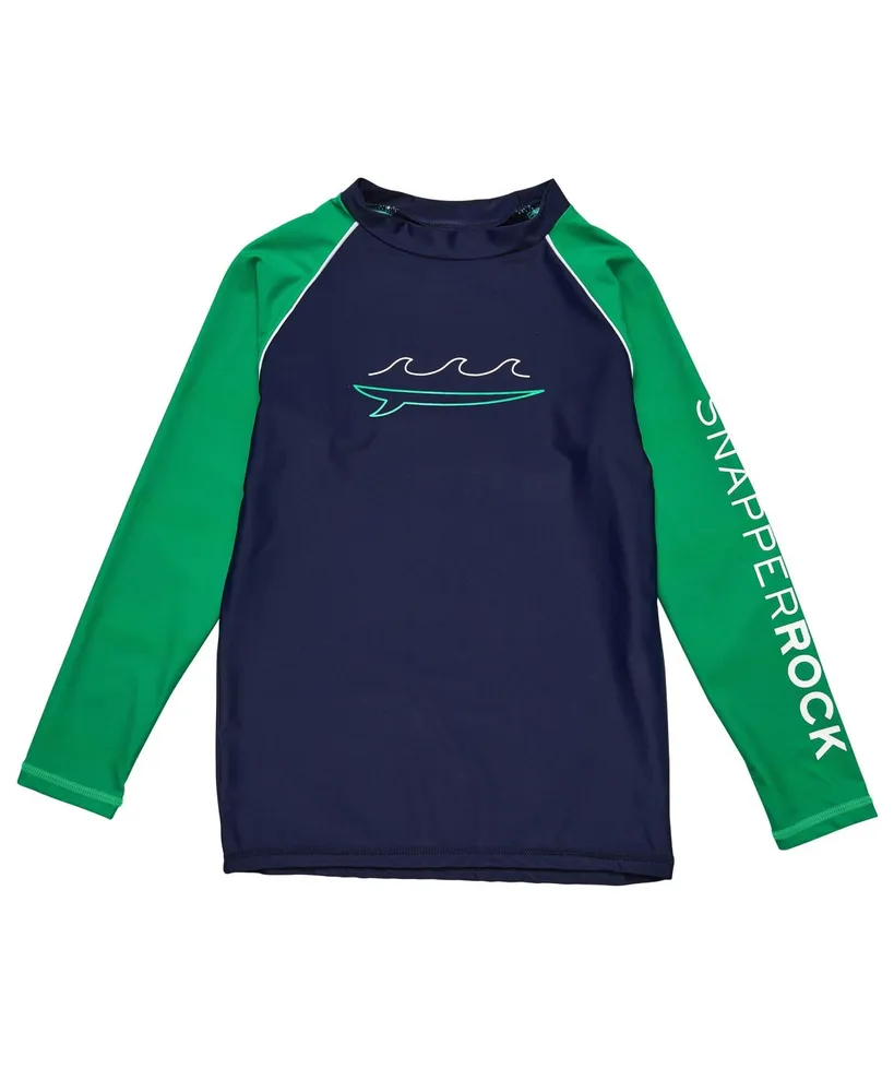 Navy Wave Ls Rash Top