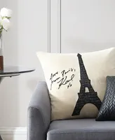 Karl Lagerfeld Paris Love from Paris Decorative Pillow, 20" x 20"