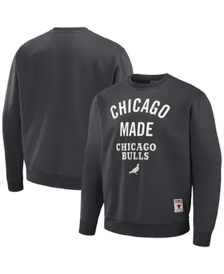 Men's Nba x Staple Anthracite Chicago Bulls Plush Pullover Sweatshirt