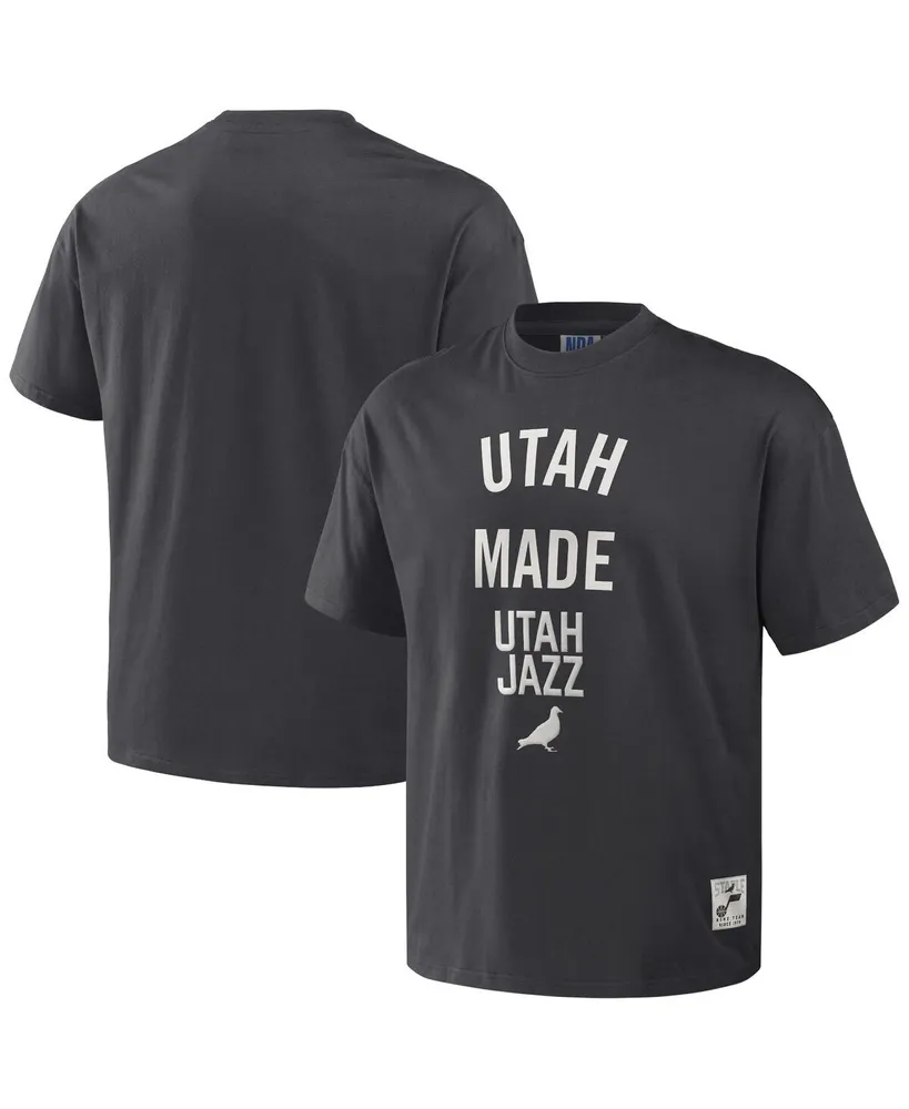 Men's Nba x Staple Anthracite Utah Jazz Heavyweight Oversized T-shirt