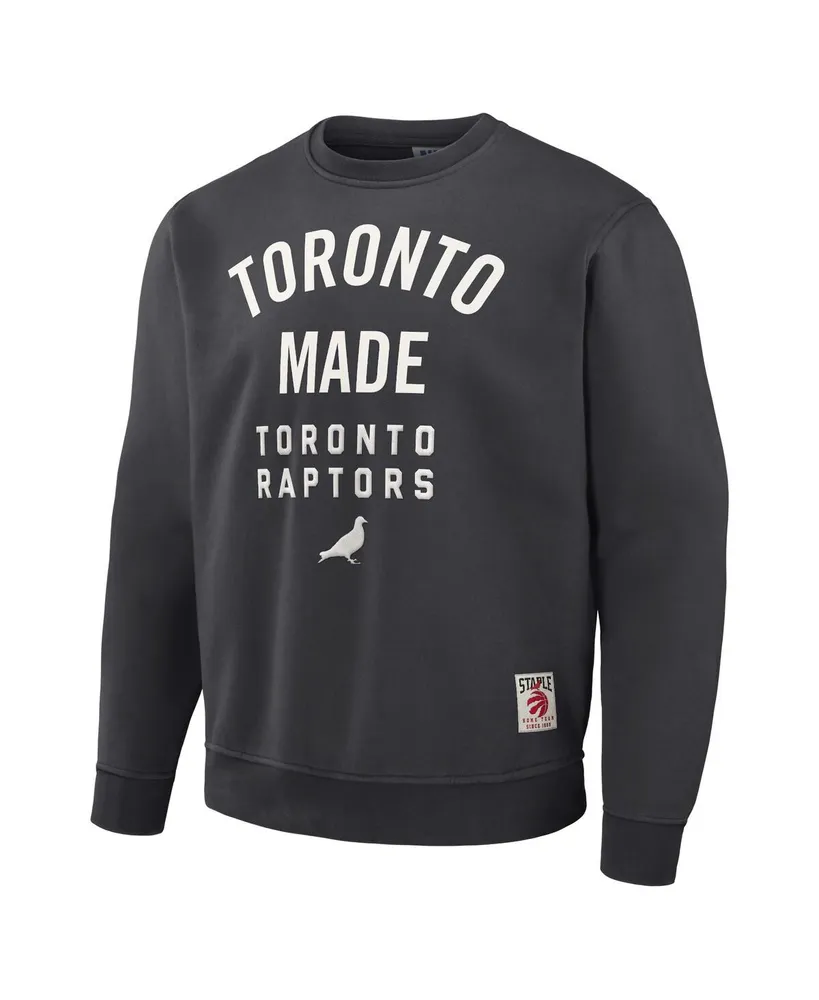 Men's Nba x Staple Anthracite Toronto Raptors Plush Pullover Sweatshirt