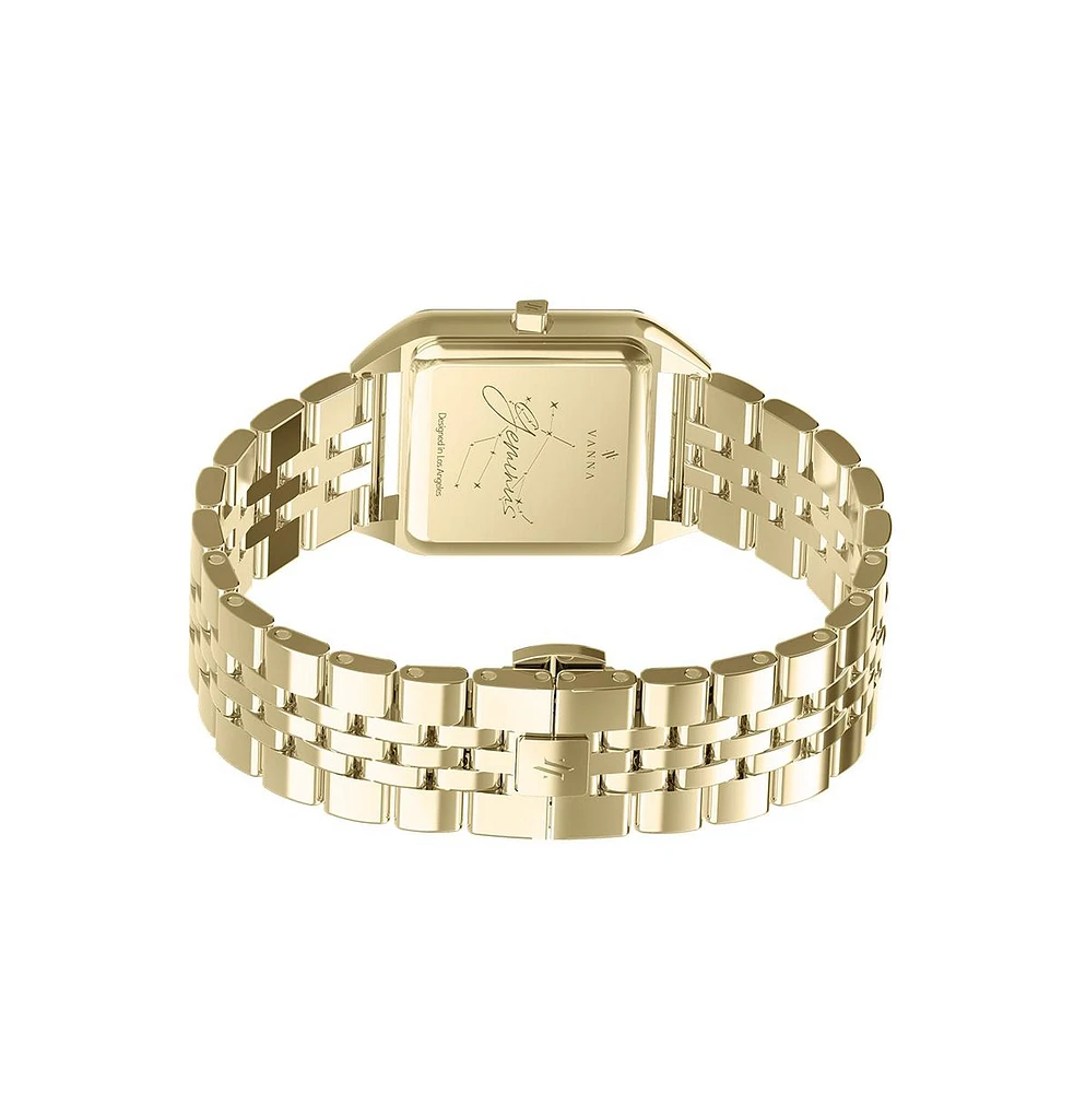 Vanna Geminus Women's Sandstone and Pearl Stainless Steel Watch