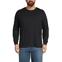 Lands' End Big & Tall Super-t Long Sleeve T-Shirt with Pocket