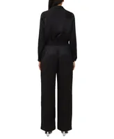 French Connection Women's Enid Long-Sleeve Crepe Jumpsuit