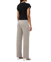 French Connection Women's Plisse Pull-On Glitter Pants