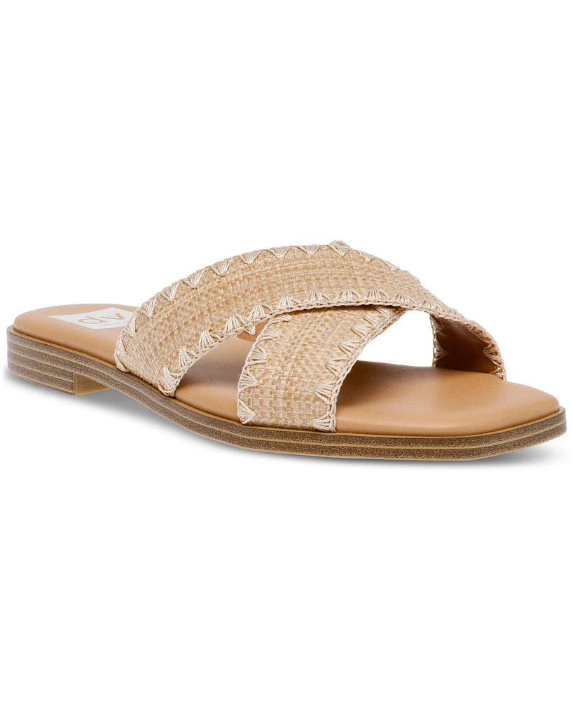 Dv Dolce Vita Women's Miguel Crisscross Flat Slide Sandals