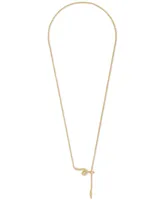 Lucky Brand Gold-Tone Snake 24" Adjustable Lariat Necklace