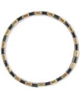 Lucky Brand Two-Tone Contrasting Bar Stretch Bracelet